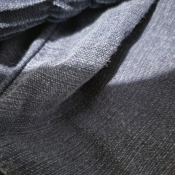 Zara Cargo Pants Blue High Waisted Ruched Crop Jogger Elastic Linen Size Small - Picture 9 of 14